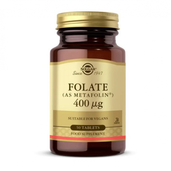 Solgar Folate 400 mg 50 Tablet ürün görseli 1