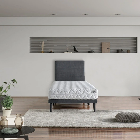 Niron Pocket 90x200 cm Tek Kişilik Yatak Katlanır Baza Başlık Takımı - Katlanır Baza, Başlık ve Yatak Seti ürün görseli 1