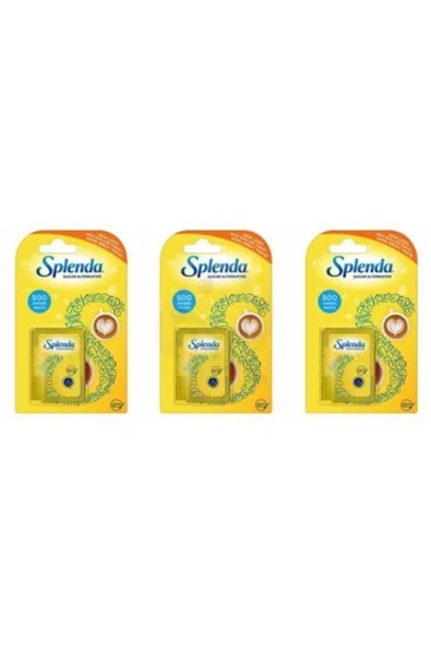 Splenda 500 Tablet 3lü Paket Tatlandırıcı ürün görseli 1