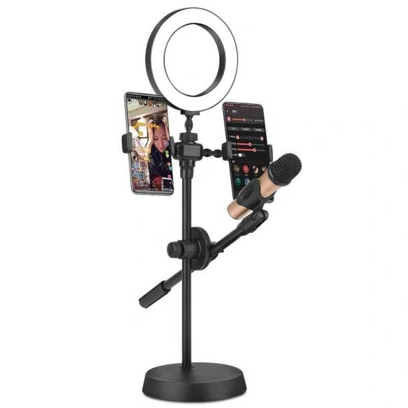 Zore Dual Small Light Işıklı Telefon Tutucu 9cm Ring Light ürün görseli 1