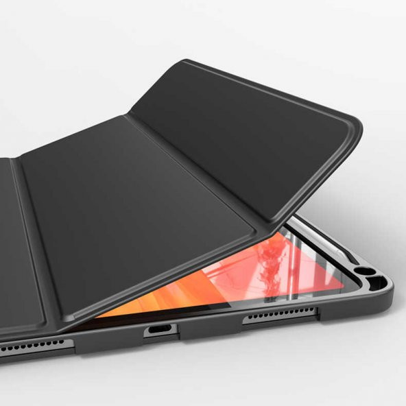Apple iPad 10.2 (8.Nesil) Kılıf Kalemlikli Deri Tasarım Kapaklı Wlons Tablet Kılıf - Resim 8