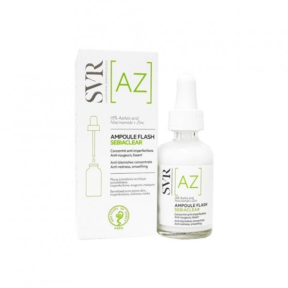 Sebiaclear AZ Ampoule Flash Leke Ve Kızarıklık Karşıtı Konsantre Serum 30ml ürün görseli 1