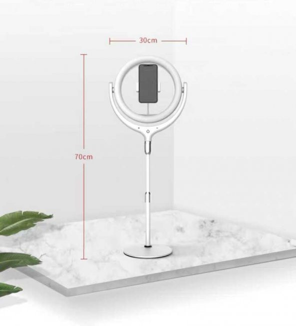 Zore F-537 30 Cm Işıklı Telefon Tutucu Ring Light - Resim 2
