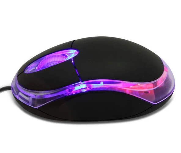 Everest Kablolu Mavi Işıklı Mouse Siyah (KM-6809) ürün görseli 1