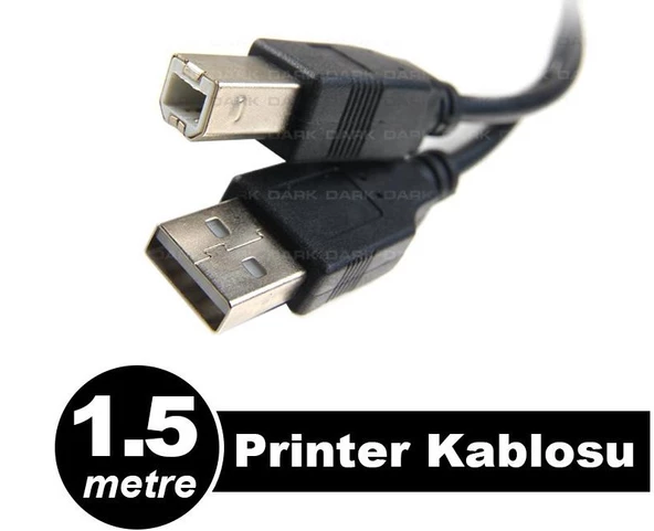Dark Yazıcı Kablosu USB 2.0 (1.5m) ürün görseli 1