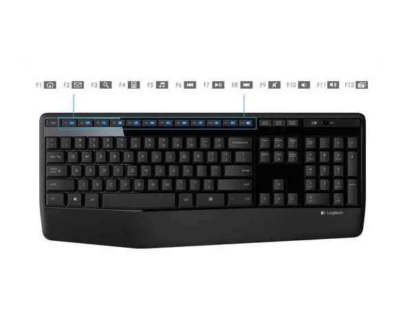 Logitech MK345 Kablosuz Set Siyah (920-006514) ürün görseli 1