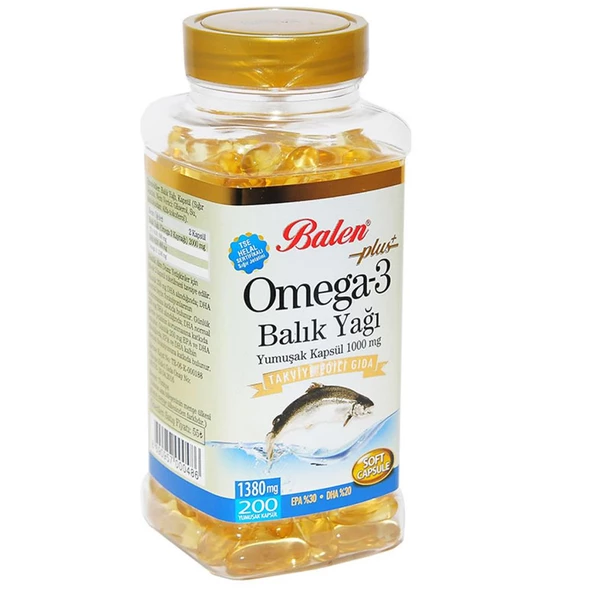 Balen Plus + Omega 3 Derin Deniz Balık Yağı 200 Kapsül x 1380mg ürün görseli 1