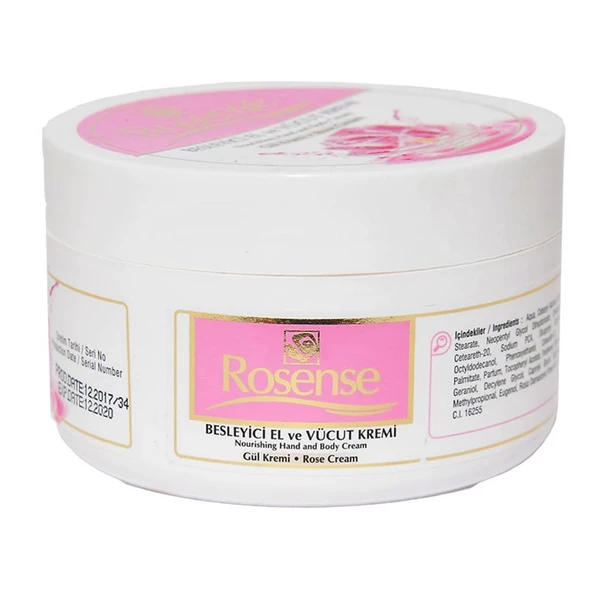 Rosense Gül Kremi 250ML El Vücut Nemlendirici Doğal Krem ürün görseli 1
