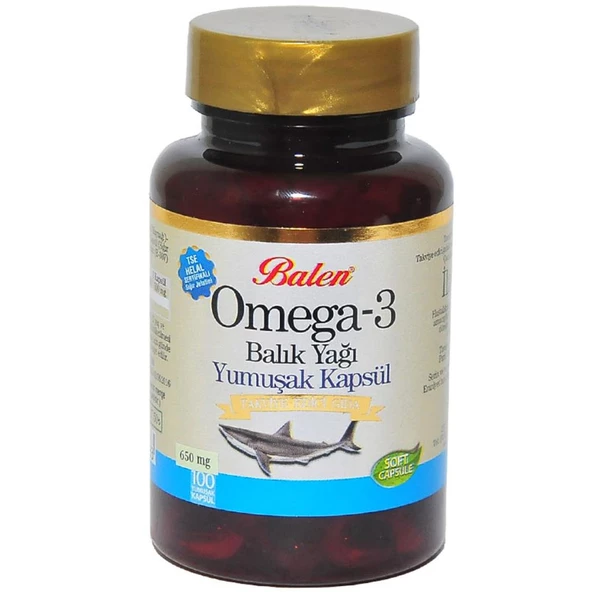 Balen Omega-3 Balık Yağı Yumuşak Kapsülü 650mg x 100 Soft Gel ürün görseli 1