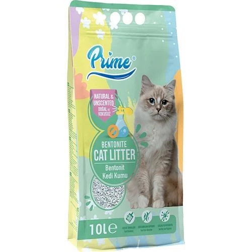 Prime Bentonit Kokusuz Topaklaşan KALIN Kedi Kumu 10 Lt ürün görseli 1
