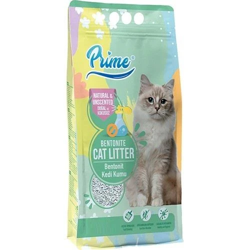 Prime Bentonit Kokusuz Topaklaşan KALIN Kedi Kumu 5 Lt ürün görseli 1
