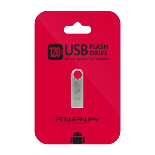 POWERWAY PW-128 128 GB USB 2.0 FLASH BELLEK ürün görseli 1