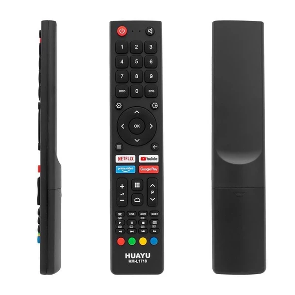 Huayu KL RM-L1718 Changhong Netflıx- Youtube  Prıme Vıdeo  Google Play Tuşlu Unıversal Lcd Led Tv Kumandası ürün görseli 1