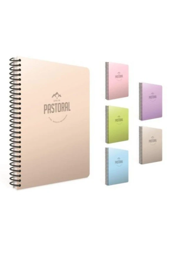 Gıpta Pastoral 17x24 60 Yaprak Plastik Kapak Spiralli Defter  Çizgili ürün görseli 1
