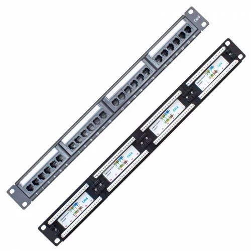 POWERMASTER PM-12231 24 PORT UTP CAT6 PATCH PANEL * S-LINK SL-P624 ürün görseli 1