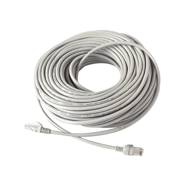 Powermaster Cat5 Network Ethernet İnternet Kablosu 40 Metre Kablo Gri Kaliteli ürün görseli 1