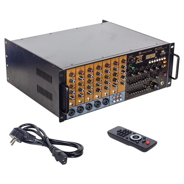 Magicvoice Mv-1216 6 Kanal 300W Rms Max 2400W Trafolu Anfi Mixer Stüdyo Tipi Okul Cami Konferans Salonu Amfisi ürün görseli 1