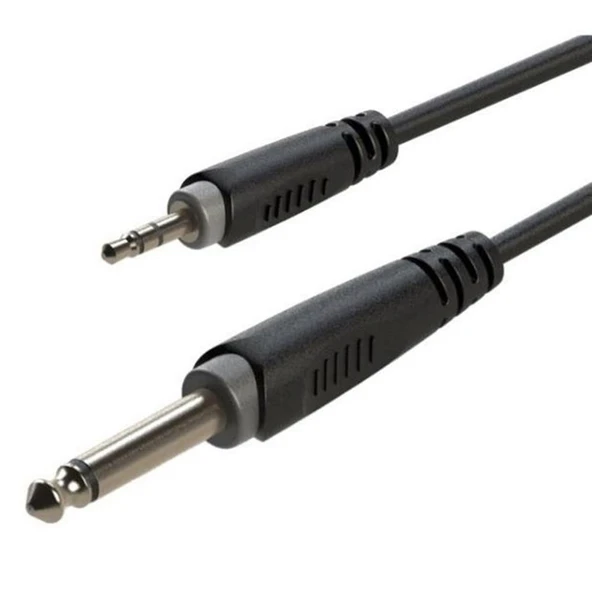 Roxtone 3.5 Mm Stereo Erkek Mono Gitar Erkek 1 Metre Ara Kablo RX K13501 Gitar İçin Ses Kablosu ürün görseli 1