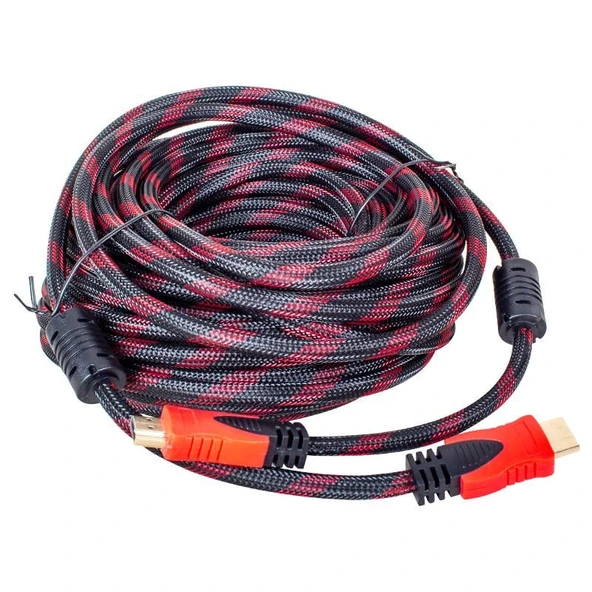 Powermaster 20 Metre Örgülü HDMI Kablosu 1.4 Versyon 3D Ultra Hd Destekli ürün görseli 1