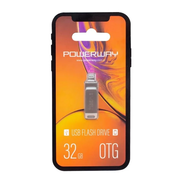 Powerway 32 Gb iPhone Usb 2.0 Otg Metal Flash Bellek ürün görseli 1
