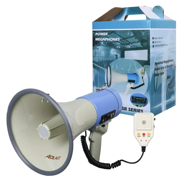 Magicvoice MV-66 USB SD MMC Mayklı 25 W Megafon Pilli Ve Şarj Üniteli Sirenli Can Kurtaran Yüksek Sesli Megafon ürün görseli 1