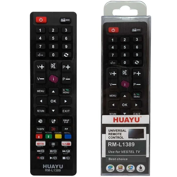 HUAYU RM-L1389 VESTEL UNIVERSAL TV KUMANDA ürün görseli 1
