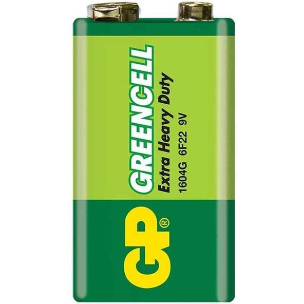 GP 1604GLF Greencell 9 Volt Pil - Resim 2