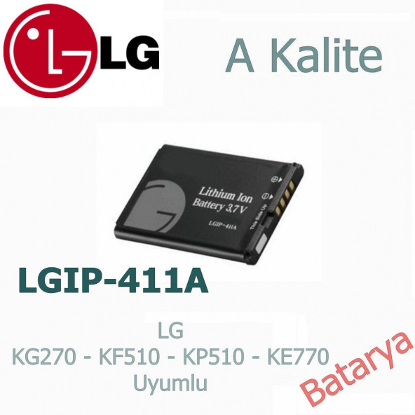 LG Lgip-411A Batarya Kg278 Kf510 Kg270 Kp510 Ke770 Kp320 Uyumlu Yedek Batarya ürün görseli 1