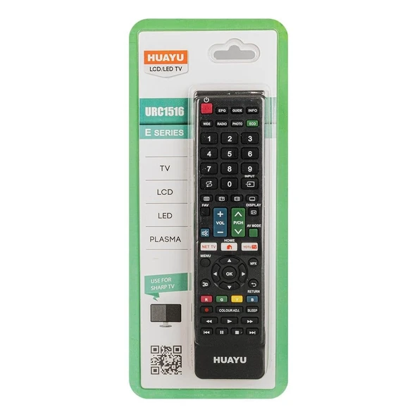 HUAYU KL URC1516 SHARP UNIVERSAL LCD LED TV KUMANDA ürün görseli 1