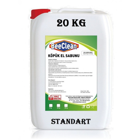 BeeClean 20 Kg Köpük El Sabunu STANDART SKES - 30 - 20 - 10 - El Temizleme Ürünü ürün görseli 1