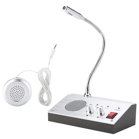 Magicvoice MV-2399 Window Intercom Çift Yönlü Vezne Gişe Mikrofon Seti Karşılıklı Konuşma ürün görseli 1