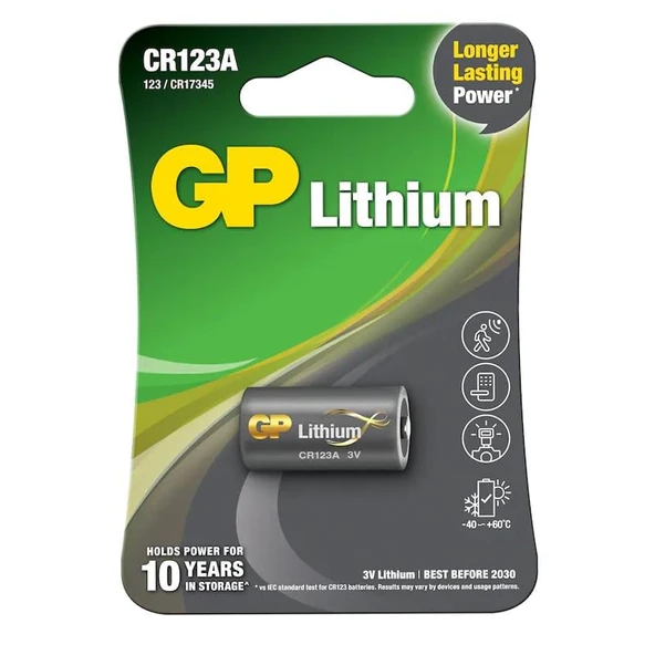 GP CR123A Fotoğraf Makinesi Pili ürün görseli 1