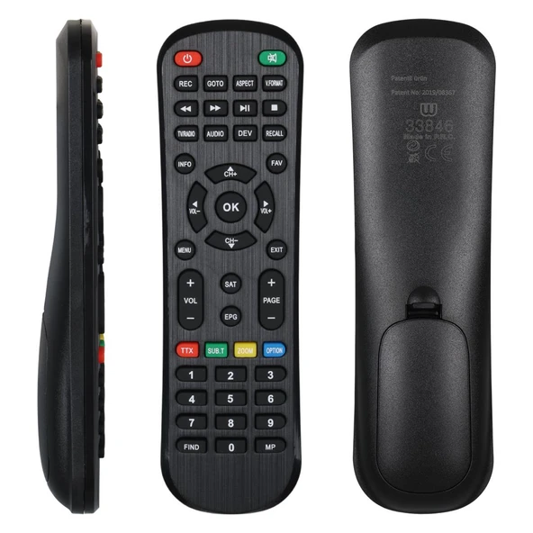 Ayt Nextstar 5000 HD Punto Next Uyumlu Uydu Alıcı Kumandası Uzaktan Kumanda ürün görseli 1