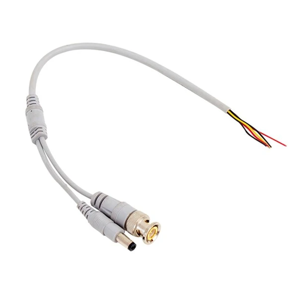 Powermaster BNC Güvenlik Kablosu Power Jacklı 30 Cm Soketleri Takılı Hazır Kamera Dvr Kablosu ürün görseli 1
