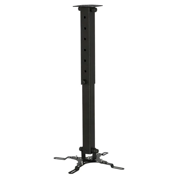 Vontech Pr-03 35-55 Cm 360 Derece Dönebilen Teleskopik Tavan Projeksiyon Askı Aparatı 13 Kg Taşıma Kapasiteli ürün görseli 1