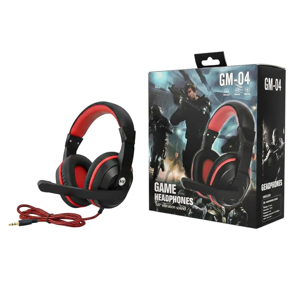 HELLO HL-5351 3.5MM STEREO KABLOLU LEDLİ MİKROFONLU SİYAH OYUNCU KULAKLIK ürün görseli 1
