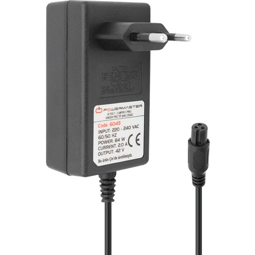Powermaster Pm-6043 42 Volt 2 Amper 84 Watt 3 Pinli Priz Tipi Ginger Şarj Cihazı Adaptör ürün görseli 1