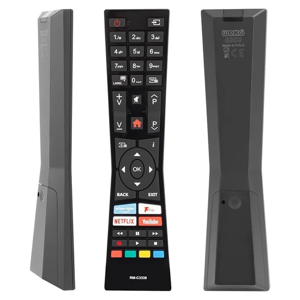 WEKO KL VESTEL RM-C3338 H0360A NETFLIX-YOUTUBE-PRIME VIDEO TUŞLU LCD LED TV KUMANDA ürün görseli 1