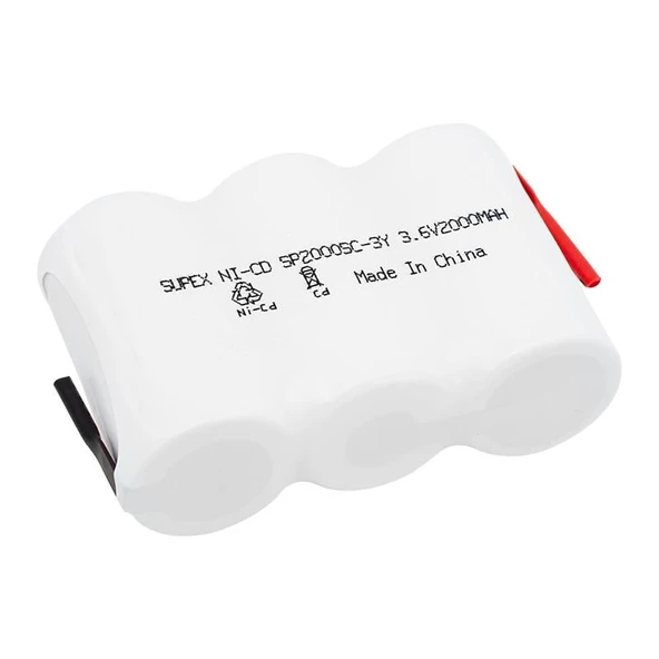 SUPEX 3.6 VOLT - 2000 MAH 3LÜ YANYANA SÜPÜRGE PİLİ ürün görseli 1