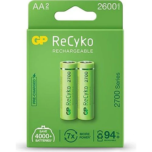 Gp 2600 Mah R6 AA Şarjlı Kalem Pil 2 Li Paket Şarj Edilebilir Pil ürün görseli 1