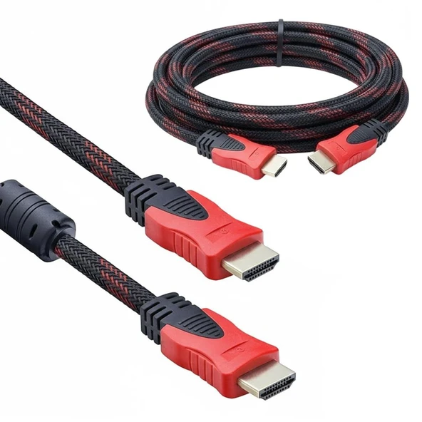 Powermaster Örgülü 3 Metre HDMI Kablo Hasır Desenli 3D Destekli ürün görseli 1