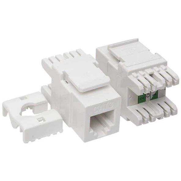Powermaster Rj45 Cat3 Şase 180 Keystone Jack Soket ürün görseli 1