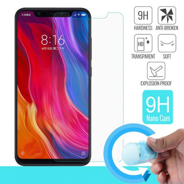 Xiaomi Mi 8 PRO Nano Teknoloji Kırılmaz Cam Ekran Koruyucu Plastik ve Cam Karışımı ürün görseli 1
