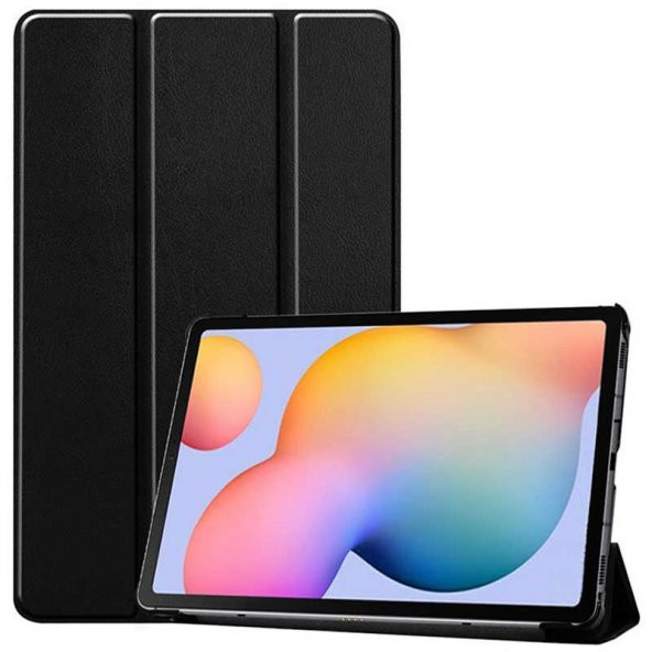 Samsung Galaxy Tab S6 Lite P610 Smart Cover Standlı Uyku Modlu Katlanır Kapaklı Kılıf + Nano Cam ürün görseli 1