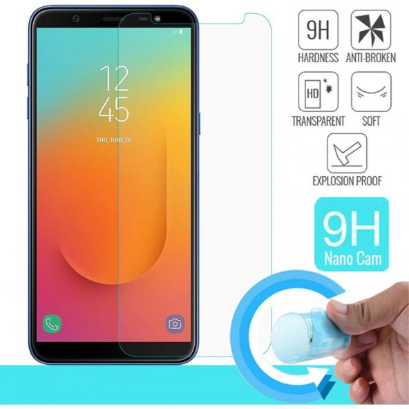 Samsung Galaxy J6 Plus Nano Kırılmaz Cam Ekran Koruyucu Plastik ve Cam Karışımı ürün görseli 1