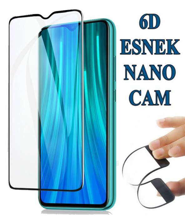 Redmi Note 8 6D Nano Kırılmaz Cam Ekran Koruyucu Plastik ve Cam Karışımı ürün görseli 1