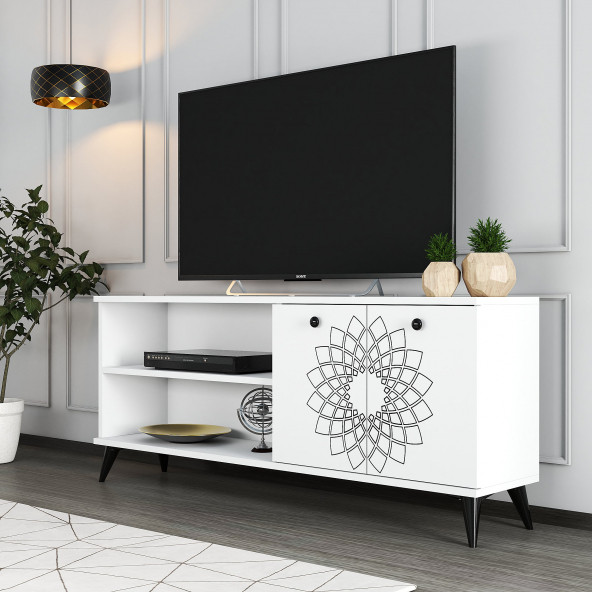 Moxen Mobilya TY1 Desenli Raflı Tv Ünitesi ürün görseli 1