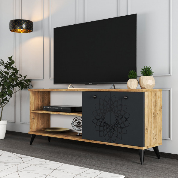 Moxen Mobilya TY2 Desenli Raflı Tv Ünitesi ürün görseli 1