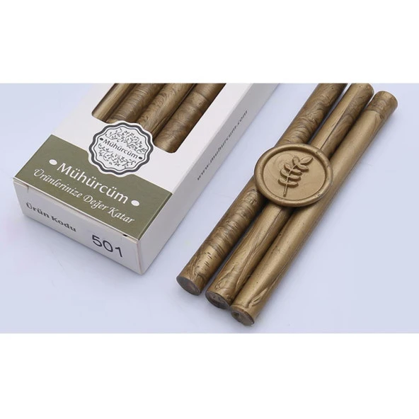 Mühür Mumu Çubuk 11mmx120mm 10 lu Paket Model: 501 ANTİK ALTIN ürün görseli 1