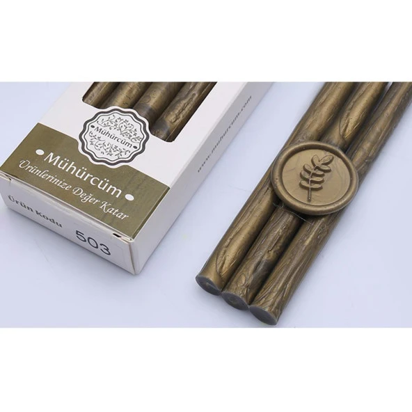 Mühür Mumu Çubuk 11mmx120mm 10 lu Paket Model: 503 ALTIN OKSİT ürün görseli 1